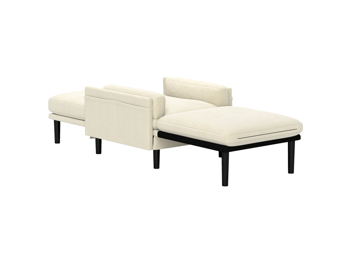 Ivory Sofa Chair With Recline Fuction Ivory Velvet Metal Primary Living Space Medium Soft Loose Back Pillow Top Arms Foam Fabric Metal 1 Seat