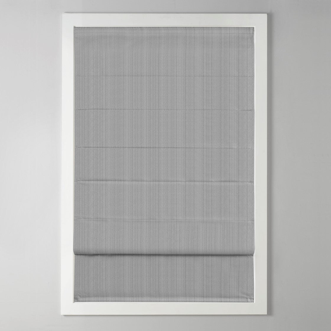 Basketweave Room Darkening Cordless Roman Shade Grey Polyester