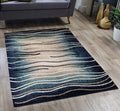 Jersey Area Rugs, Carpets For Livingroom, 7X10 Area Rugs ,3001 Blue Rectangle 8&10 Blue Contemporary Abstract Polypropylene