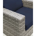 Wicker Club Chair Sunbrella Grey Brown Gray,Navy Blue Wicker