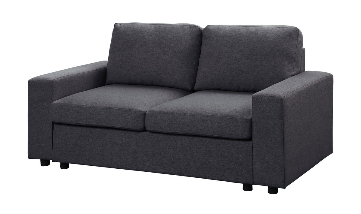 Winter 68" Loveseat In Dark Gray Linen Dark Gray Linen