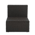 Patio Furniture, Outdoor Furniture, Seasonal Pe Wicker Furniture,7 Pcs Set Wicker Furniture With Lounger Sofa Yes Dark Gray Seats 6 Pe Rattan Iron Waterproof Fabric