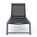 Myers Chaise Lounge Mp2 Black Grey Rattan Metal