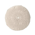 Knited Pouf Beige Cotton