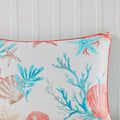 7 Piece Cotton Sateen Comforter Set Coral King King Coral Cotton