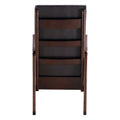 Dark Brown And Espresso Rocking Chair With Armrest Solid Brown Black Primary Living Space Foam Rectangular Contemporary Rocking Chairs Rubberwood Solid Back Wood