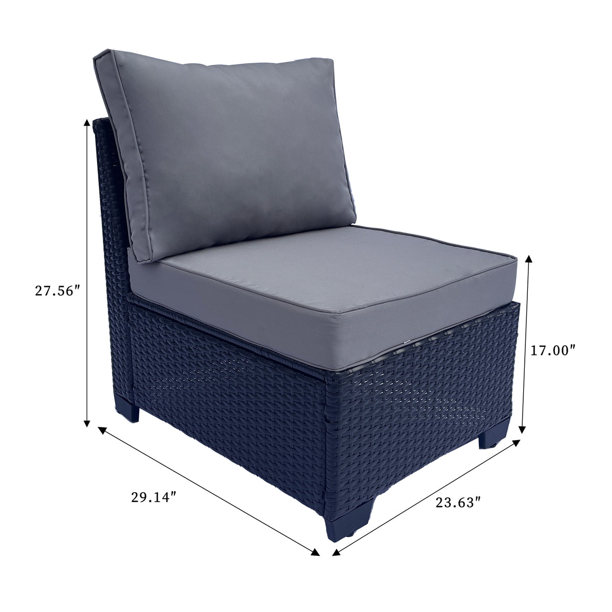 Outdoor Garden Patio Furniture 7 Piece Pe Rattan Wicker Cushioned Sofa Sets And Coffee Table, Patio Furniture Set Outdoor Couch Outdoor Couch Patio Furniture Outdoor Sofa Patio Couch Yes Complete Patio Set Gray Seats 6 Weather Resistant Frame Water