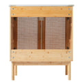 30 Inch Bathroom Vanity Crafted From Natural Materials, Featuring Handmade Rattan Doors And Soft Closing Mechanisms Wood Wood Rattan