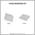 3 Piece Velvet Quilt Set Taupe King Cal King King Taupe Cotton