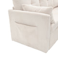 United We Win Furniture, Modular L Shaped Sofa, Modular Long Sofa With Reversible Chaise Lounge, Sofa Bed, Sleeper Sofa, Modular Sofa Combination With Storage Seats. Beige Velvet 3 Seat