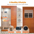 Infrared Sauna Room Single Room Natural Metal & Wood Solid Wood