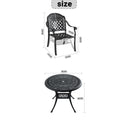 Cushions In Random Colors 3 Piece Set Of Cast Aluminum Patio Furniture With Cushions Yes Complete Patio Set Black Seats 2 Rust Resistant Frame Water Resistant Cushion Garden & Outdoor Complete Patio Sets Aluminium