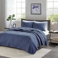 2 Piece Quilt Set Navy Twin Twin Xl Twin Navy Cotton