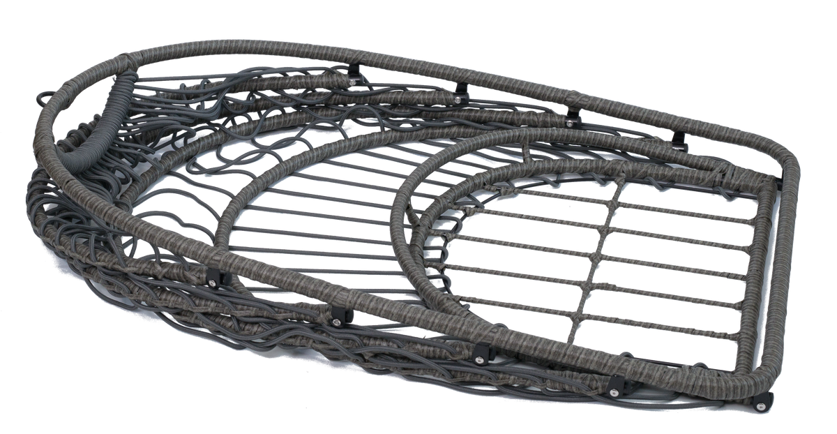 Outdoor Egg Hanging Chair With Stand, Patio Wicker Swing Egg Chair Indoor Swinging Chair Outdoor Hammock Egg Chair Black Gray Rust Resistant Frame Mildew Resistant Cushion Garden & Outdoor Modern Polyester Pe Rattan Iron Waterproof Fabric