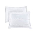 5 Piece Microfiber Ruffled Comforter Set White King King White Polyester
