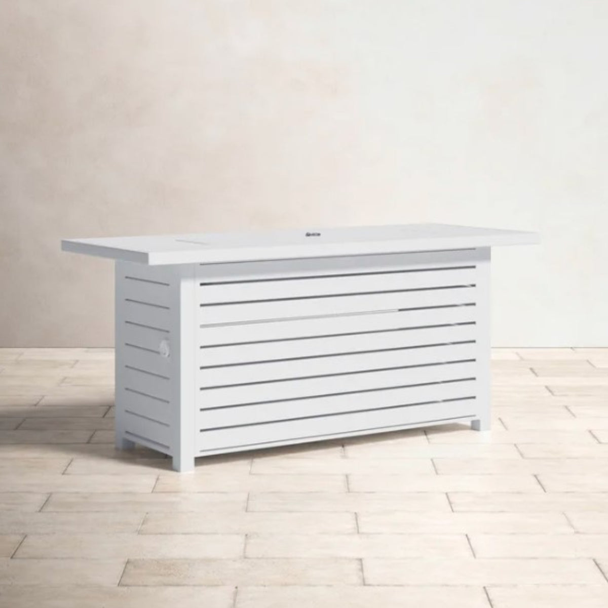 Steel Propane Natural Gas Outdoor Fire Pit Table With Lid White Garden & Outdoor Modern Stone Steel