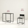 Homcom 3 Piece Industrial Dining Table Set For 2, Kitchen Table And Chairs, Dining Room Sets For Small Spaces, Black Black Mdf