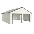 23Ft X 22Ft Double Garage Metal Shed With Side Entry Door White Garden & Outdoor Metal