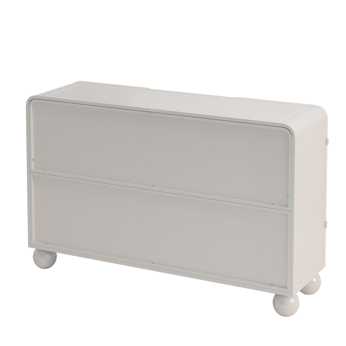 47.25"Glass Storage Cabinet Floor To Ceiling For Kitchen, Living Room, Bathroom White White Glass Metal