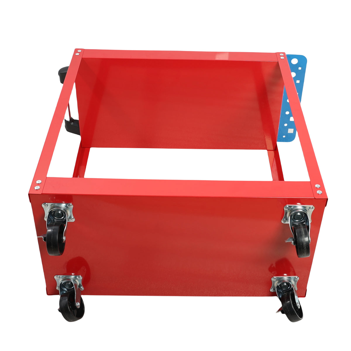 Tool Cart On Wheels, Heavy Duty Steel Utility Cart W Lockable Wheels, 400 Lbs Capacity Industrial Service Cart For Garage, Warehouse, Workshop Two Layer Bright Red Red Abs Steel Q235
