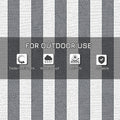 Outsunny Reversible Outdoor Rug, 9' X 12' Waterproof Plastic Straw Floor Mat, Portable Rv Camping Carpet With Carry Bag, Large Floor Mat For Backyard, Deck, Picnic, Beach, Gray & White Striped Multicolor Polypropylene