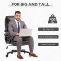 Vinsetto Pu Leather Office Chair For Desk, Big And Tall, 400Lb., Black Black Pu Leather
