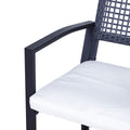 Outsunny 3Pcs Patio Bar Set With Soft Cushion, Rattan Wicker Outdoor Furniture Set For Backyards, Lawn, Deck, Poolside Black Steel