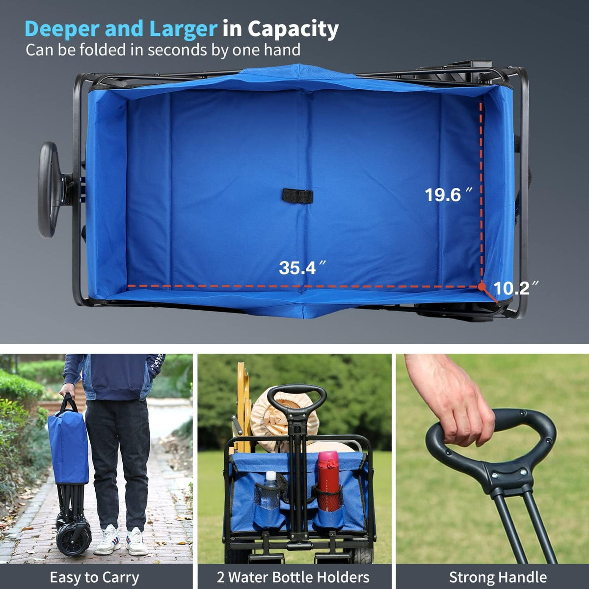 Blue Folding Campers Blue Metal