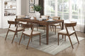 Walnut Finish Dining Chairs 2Pc Set Upholstered Back And Seat Cushion Modern Dining Kitchen Furniture 1Pc Walnut Dining Room Contemporary Wood