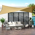 Outsunny 13' X 20' Rectangle Sun Shade Sail Canopy Outdoor Shade Sail Cloth For Patio Deck Yard With D Rings And Rope Included Sand Sand Hdpe