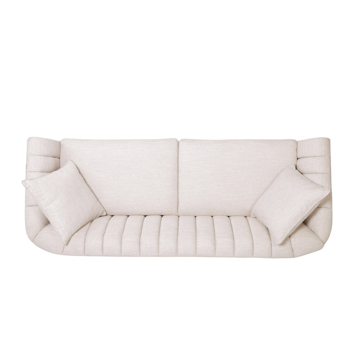 66957.00Abge 3 Seater Sofa A Carton Beige Brown Wood Primary Living Space Foam Fabric 3 Seat
