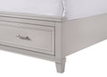 King X Storage Bed Gray Solid Wood Mdf