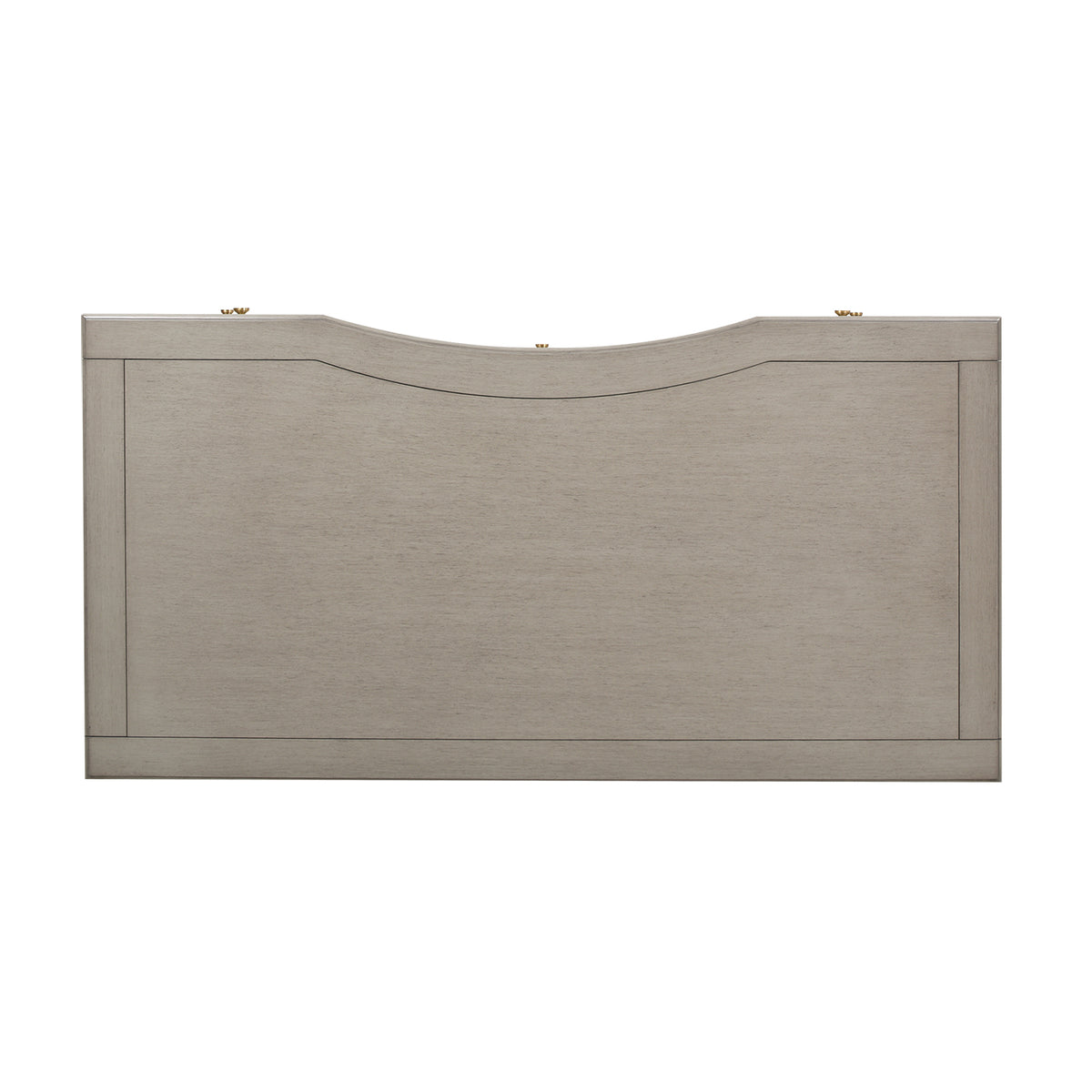 Dauphin Gold Accent 5 Drawer Wood Executive Desk, Grey Cashmere Wood Gray Solid Wood Mdf Wood