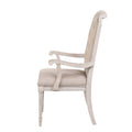 Beige And Antique Champagne Tufted Back Arm Chairs Set Of 2 Champagne White Primary Living Space Traditional Rubberwood Foam Wood Fabric