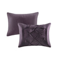 7 Piece Tufted Comforter Set Plum Cal King California King Plum Polyester