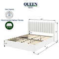 Same As B083P156197 Anda Patented 2 Drawers Storage Bed Queen Size Ivory Boucle Upholstered Platform Bed, Tufted Headboard, Wooden Slat Mattress Support, No Box Spring Needed Box Spring Not Required Queen Ivory Metal Bedroom