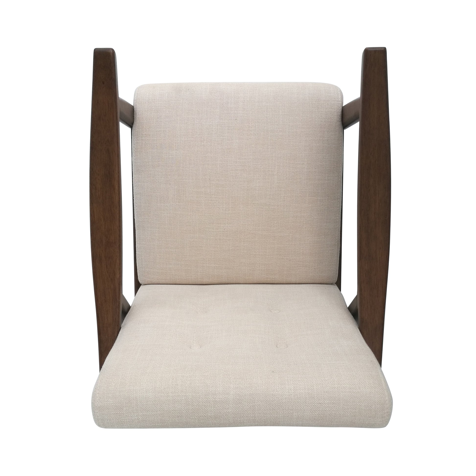 Sofa 1 Seater Beige Fabric