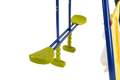 Xns092 Rinbow Colour Interesting Four Function Swingset With Net Swing And Face To Face Metal Plastic Safe Swing Seat 550Lbs For Outdoor Playground For Age 3 Blue Green Steel