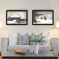 2 Piece Vignette Christmas Time With Family Black Framed Wall Art For Living Room, Bedroom Wall Art Print For Home Decor By Billy Jacobs Multi Wood Paper