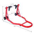 Motorcycle Stand 1000Lb Sport Bike Front And Rear Wheel Lift Swingarm Paddock Stands Black Ured Red Steel