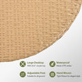 7 Pieces Outdoor Patio Furniture, All Weather Rattan Sectional Sofa Set With Thick Cushions And Pillows, Freely Combined Conversation Sets For Garden, Backyard, Balcony, Beige Yes Complete Patio Set Beige Seats 6 Garden & Outdoor Complete Patio Sets Foam