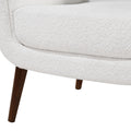 Prince Mid Century Boucle Arm Chair White Foam Boucle