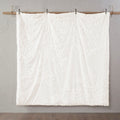 3 Piece Tufted Cotton Chenille Floral Duvet Cover Set Queen Off White Cotton