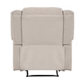 Modern Reclining Chair Textured Fabric Upholstery Pillowtop Arms Solid Wood Frame 1Pc Living Room Furniture Oatmeal Polyester Wood Primary Living Space Pillow Top Arms Solid Wood