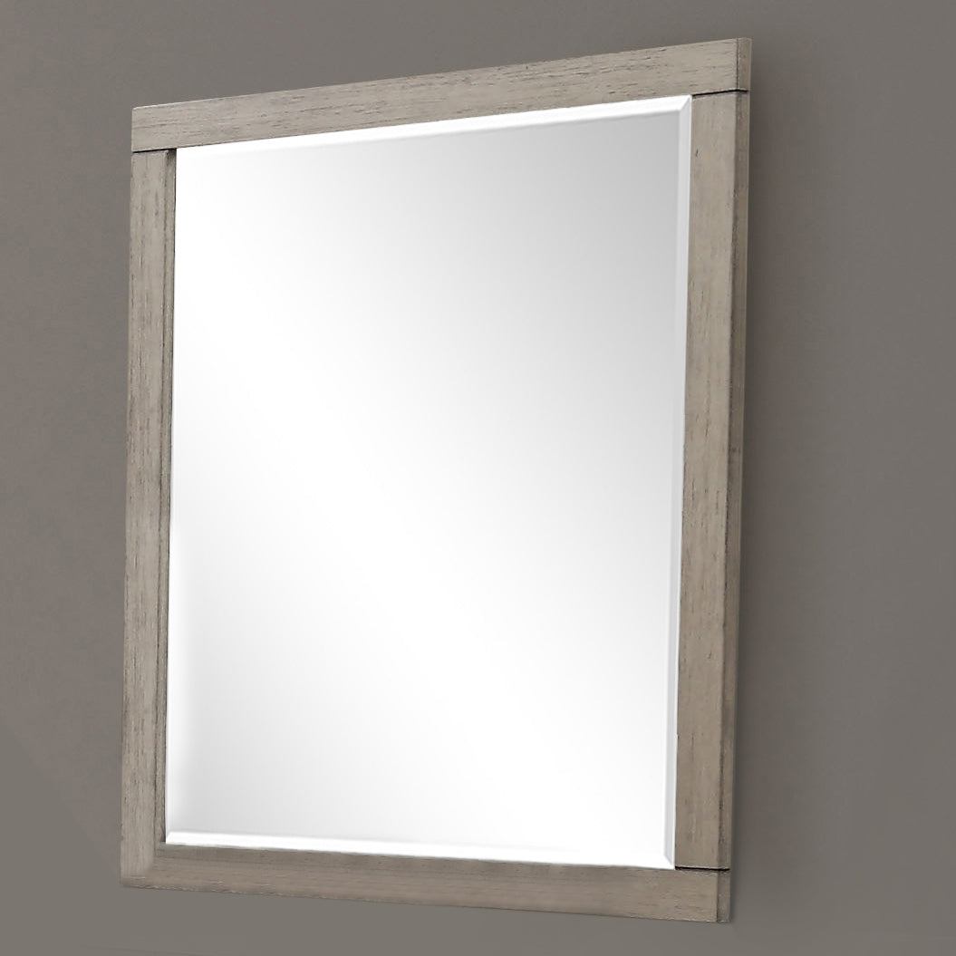 Mirror Light Gray Solid Wood Mdf Glass