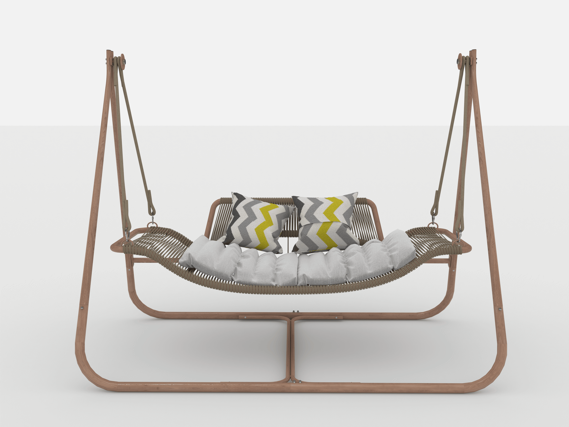 Hammock Swing Chair With Stand For Indoor,Outdoor, Anti Rust Wood Colored Frame 570 Lbs Capacity With Cushion Oversized Double Hammock Chair For Patio Balcony Bedroom Ban On Old W1132P155978 Gold Brown Rattan Metal