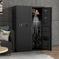 Heavey Duty,Large Size 5 8 Gun,Black Cabinet With Electronic Password Keypad Lock,Unassembled Metal Rifle Security Cabinet Safe Locker Black Steel