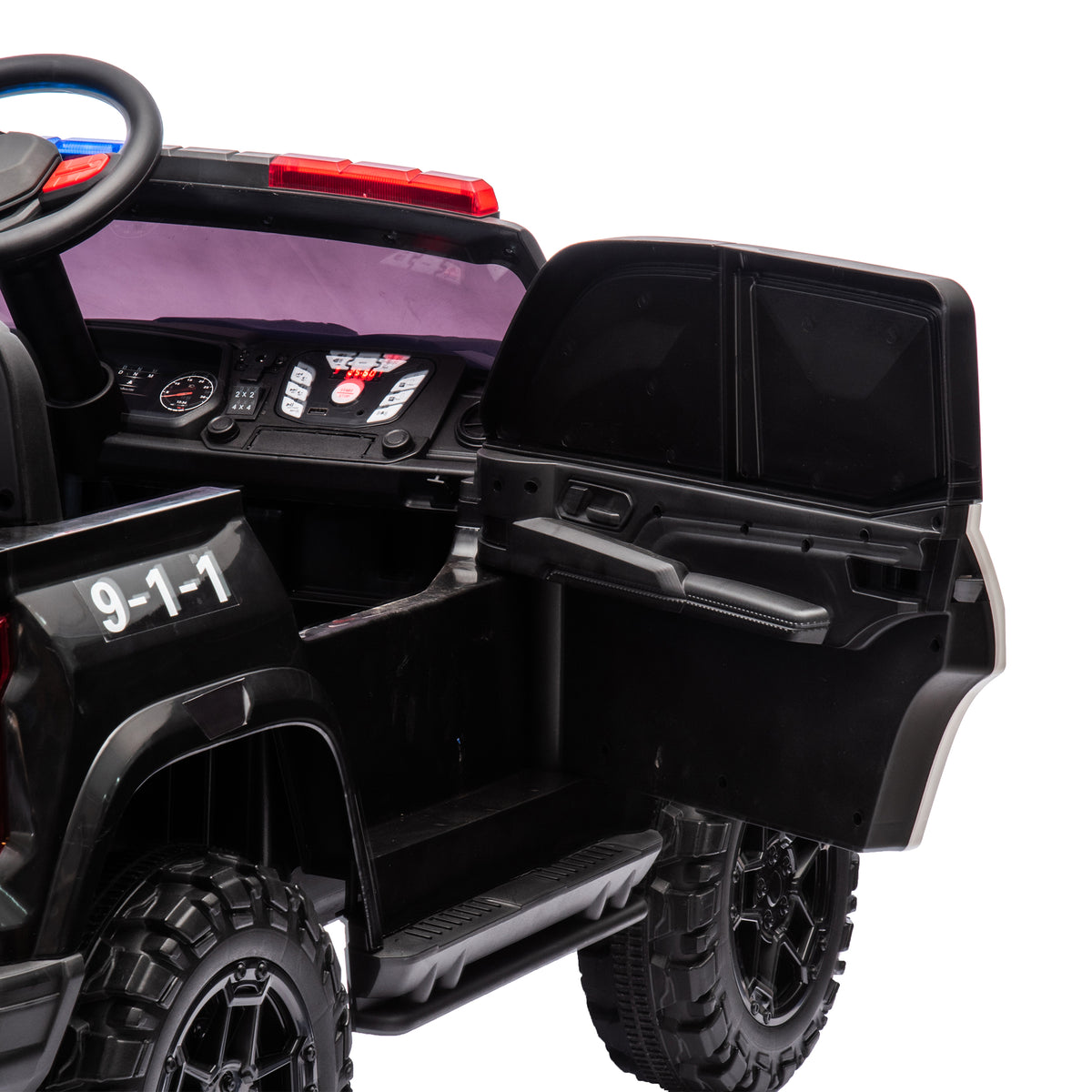 24V Two Seater Kids Ride On Electric Pickup,Kids Ride On Toy W Parents Remote Control,4Wd 800W Motors,Two Safety Belts,High Gate Safety Design,Top Warning Light, Speed 2.49 3.73Mph For Kids Aged 3 . Black 50 99 Lbs Polypropylene