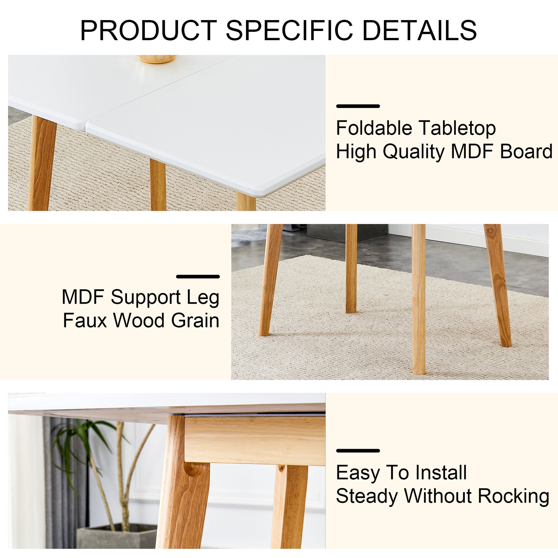 Table And Chair Set. White Sintered Stone Tabletop, Rubberwood Legs, Foldable Computer Desk, Foldable Desk. Solid Wood Dining Chair With Small Curved Backrest And Pu Cushions. Zd 1545 Dx 2361 Wood Seats 6 Wood