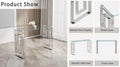 Console Table Stainless Steel Glass,Meal Side Table Silvery Clear Bs 02 S Silver,Transparent Primary Living Space Modern Stainless Steel